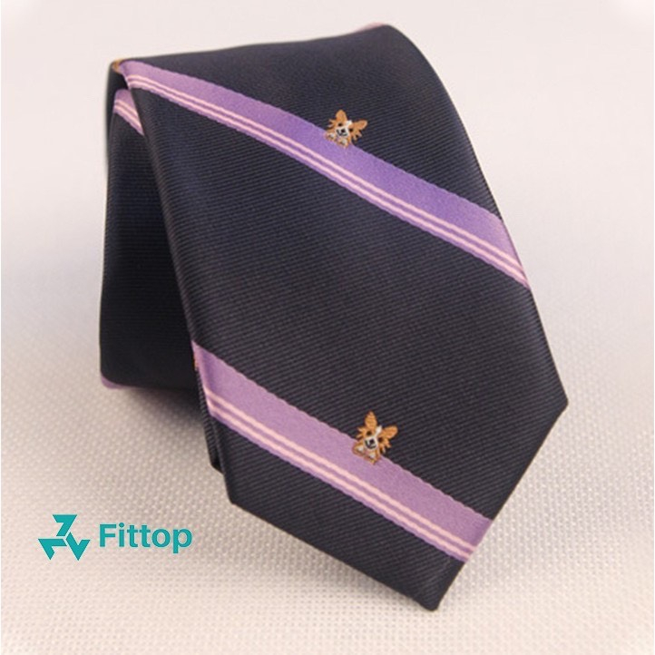 Cà Vạt Nam Hồng Họa Tiết Thời Trang Hàn Quốc 6cm Fittop cavat-050