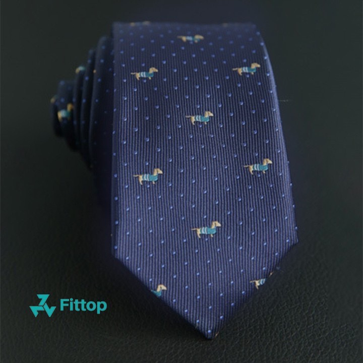 Cà Vạt Nam Hồng Họa Tiết Thời Trang Hàn Quốc 6cm Fittop cavat-050