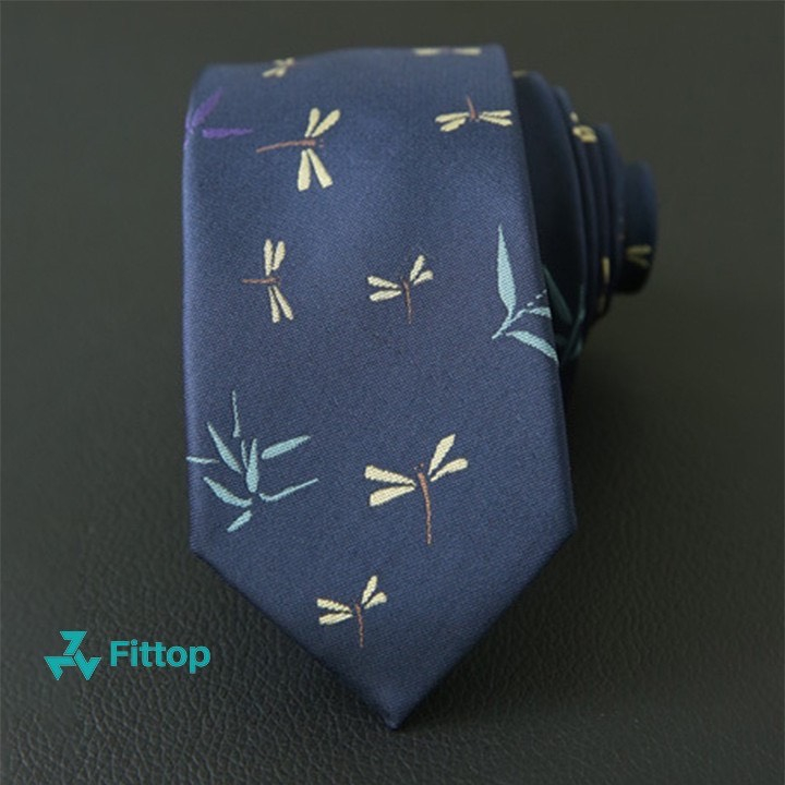 Cà Vạt Nam Hồng Họa Tiết Thời Trang Hàn Quốc 6cm Fittop cavat-050