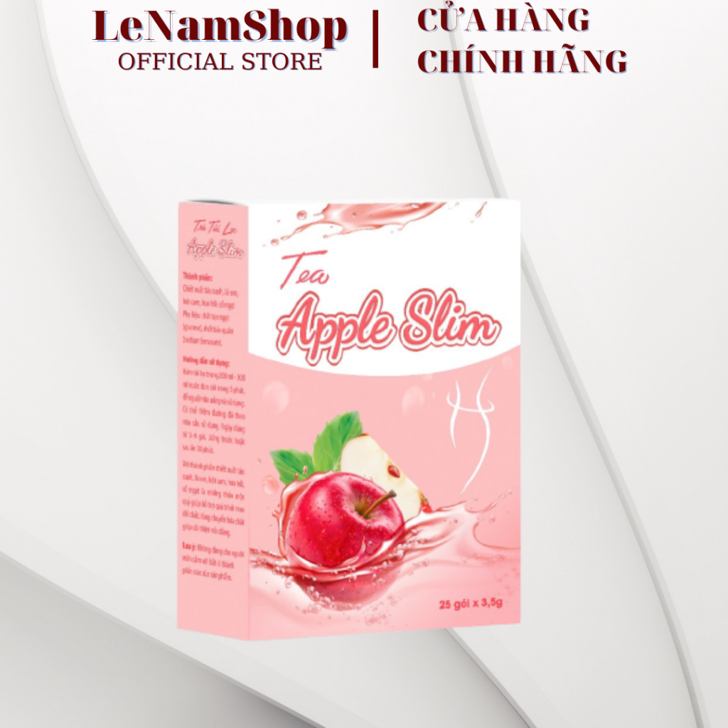 Combo 3 Hộp Trà Táo Giảm Cân Túi Lọc Tea Apple Slim Tăng Cường Chuyển Hoá Chất Béo (Hộp 25 gói)