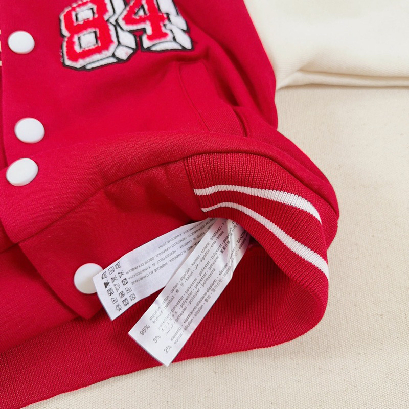 Áo khoác bomber Los.angeles Za.ra màu đỏ cho bé trai siêu đẹp size từ 10-24 cân