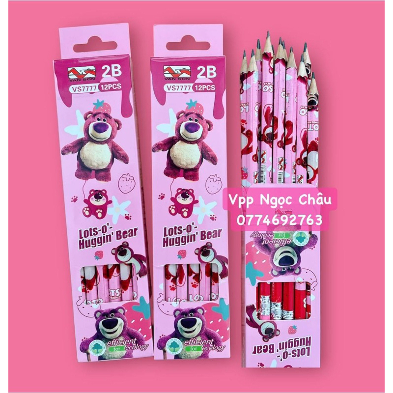 🍓🍓 BÚT CHÌ GỖ GẤU DÂU 2B 🍓