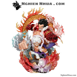 Mô hình onepiece mô hình luffy gear 5 kết hợp gear 4 - cao 23cm - nặng 1kg + 1 tay thay thế - one piece - full box