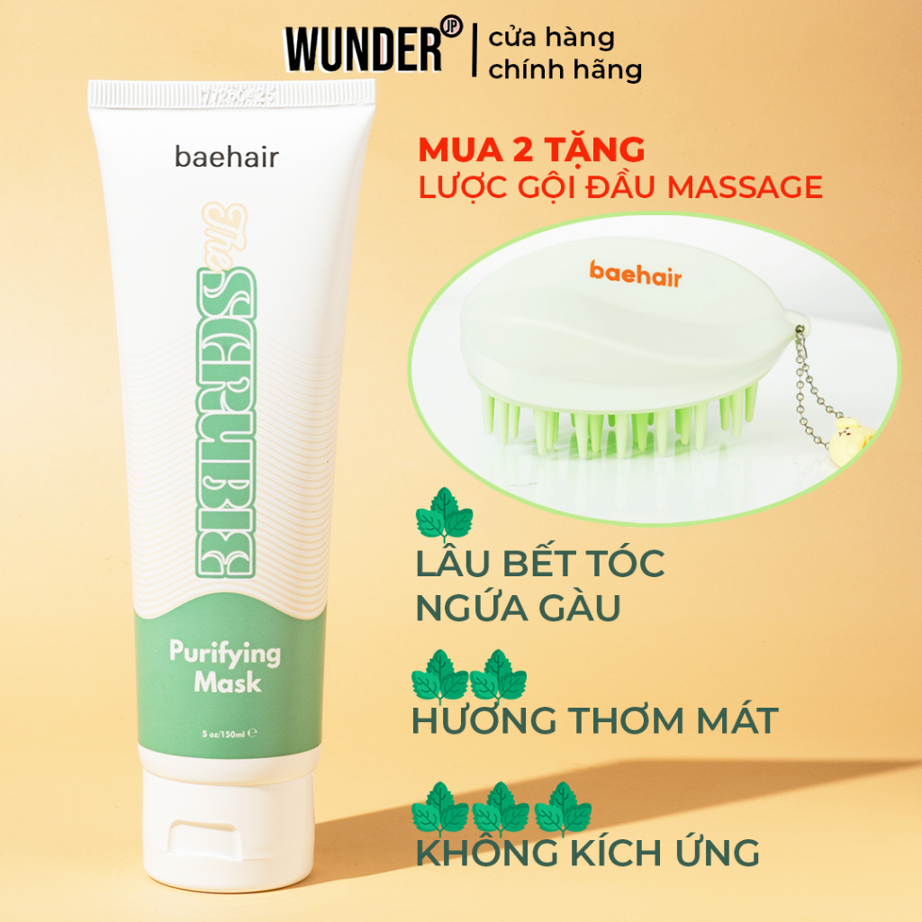 Gel gội tẩy tế bào chết Da Đầu hỗ trợ giảm dầu, bết tóc và sạch sâu, giảm ngứa gàu Baehair Scrubie