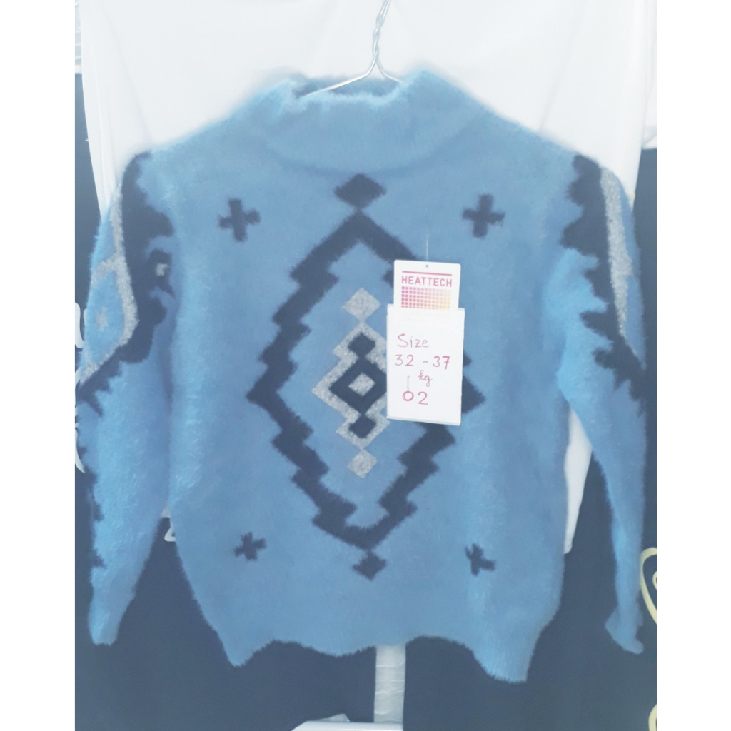 Áo len lông thỏ dày dặn cho bé gái