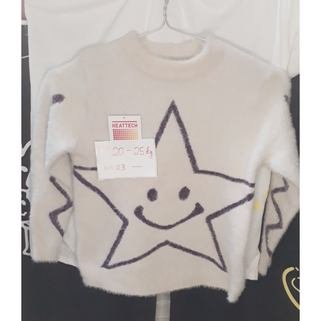 Áo len lông thỏ dày dặn cho bé gái