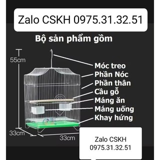 Lồng nuôi chim cu gáy vẹt sáo inox