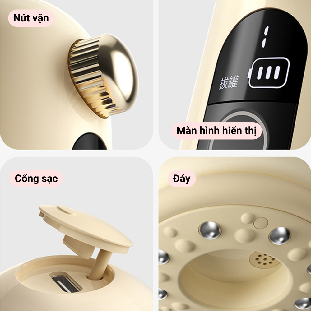 Máy giác hơi XIAOMI PGG với 8 đầu massage nam châm giúp dễ dàng cạo gió, giảm đau nhức mệt mỏi