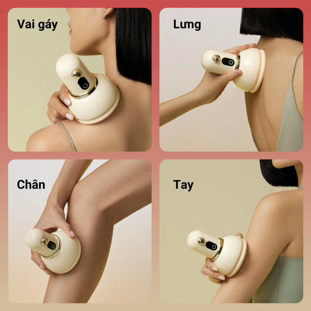 Máy giác hơi XIAOMI PGG với 8 đầu massage nam châm giúp dễ dàng cạo gió, giảm đau nhức mệt mỏi