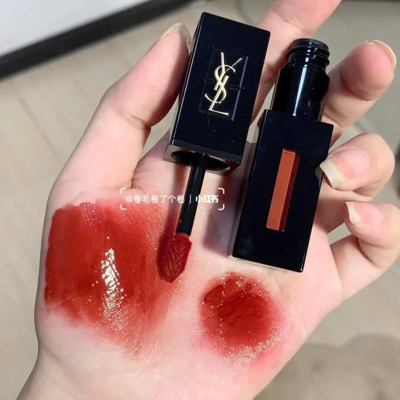 Son kem màu 416- đỏ cam chili YSL Vinyl 416