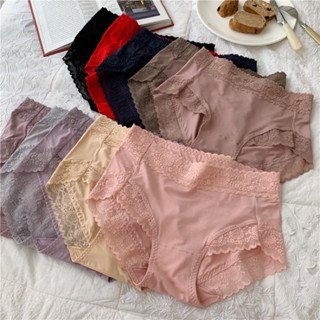 Sỉ 10 Quần Lót Cotton Lưng Cao Ôm Bụng Định Hình Nâng Mông ,Quần lót nữ cotton phối ren cạp cao gen bụng 8895