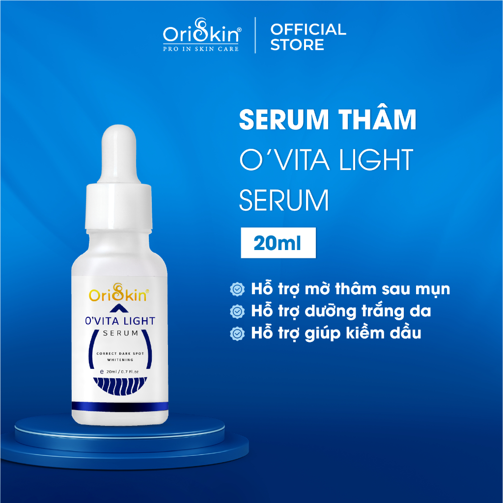 Serum Mờ Thâm Trắng Da Kiềm Dầu Se Khít Lỗ Chân Lông Oriskin O’vita Light Serum 20ml