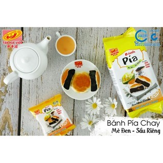 Bánh pía chay mè đen sầu riêng 4 cái 400g, bánh pía không trứng