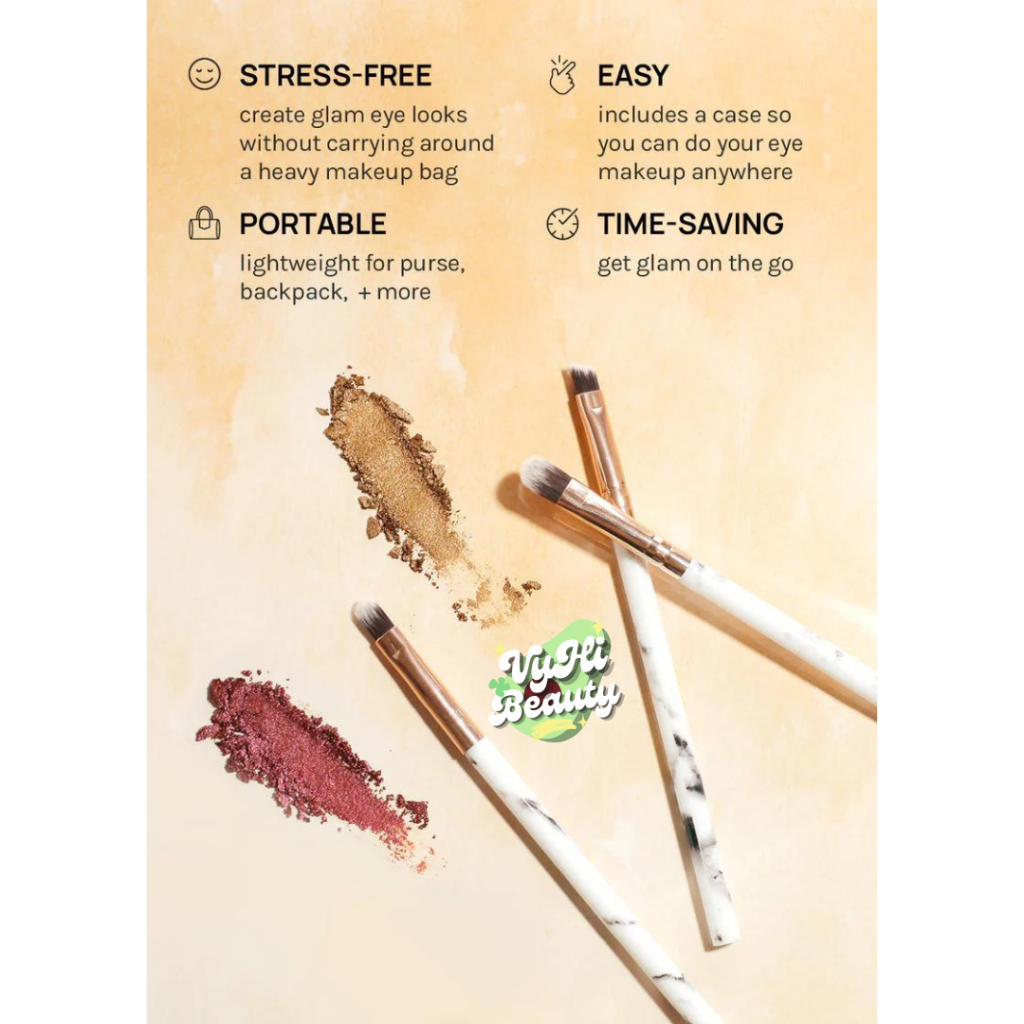 Set cọ mắt AOA Travel 5 cây kèm ống đựng