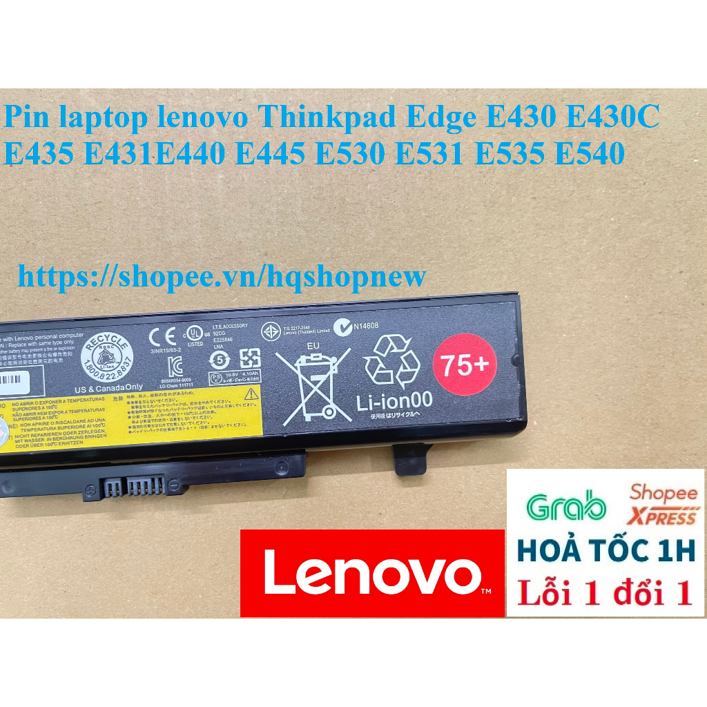 ⚡ Pin laptop lenovo Thinkpad Edge E430 E430C E435 E431E440 E445 E530 E531 E535 E540