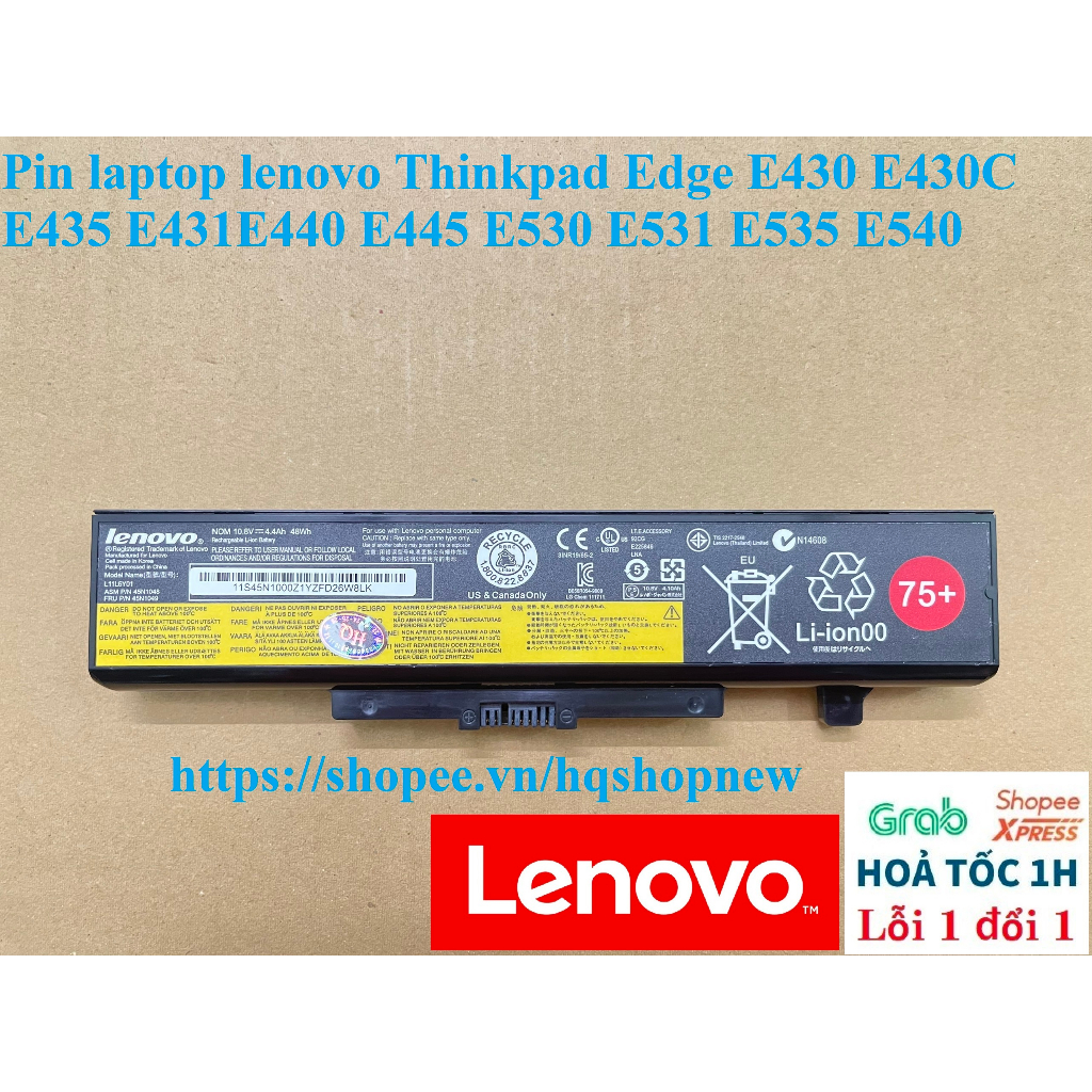 ⚡ Pin laptop lenovo Thinkpad Edge E430 E430C E435 E431E440 E445 E530 E531 E535 E540