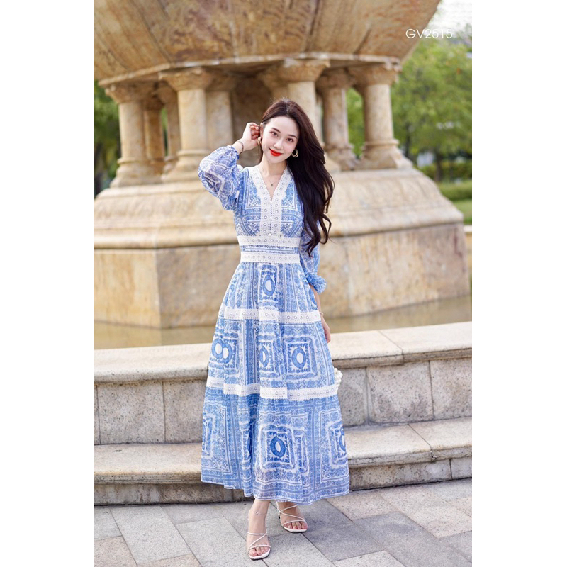 Đầm xoè voan hoa TRIPBLE T DRESS đi biển mùa hè siêu xinh - Free size dưới 54kg