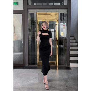 Đầm Body Khoét Ngực Dáng Dài