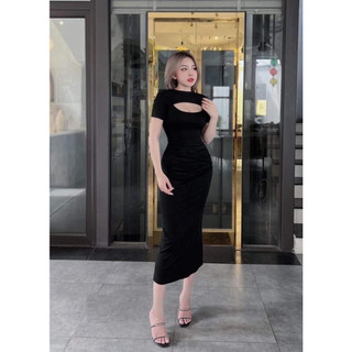 Đầm Body Khoét Ngực Dáng Dài