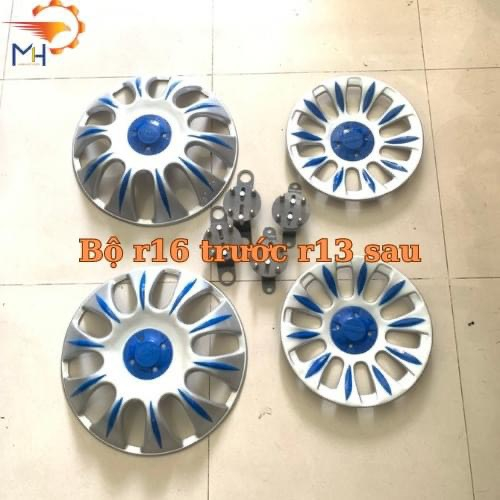 Chụp Mâm XE TẢI R16-R13 Cho Các Dòng XE K250-K165-K140-N250 Sơn Sẵn Kèm Bass