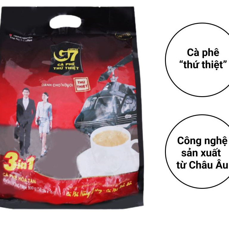 Bịch Caphe Trung Nguyên G7 16g Bịch 50 gói