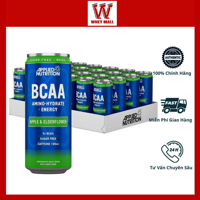 APPLIED NUTRITION BCAA CAFFEINE CAN 330ML - THỨC UỐNG BỔ SUNG BCAA CÓ GA DẠNG LON