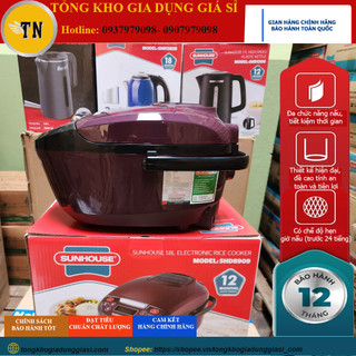 Nồi cơm điện tử 1.8 lít sunhouse shd8909, công suất 700 w, đa năng, tiết kiệm điện, bh 12 tháng