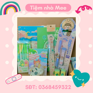 Set dụng cụ học tập, quà tặng sinh nhật theo màu siêu dễ thương - MEE