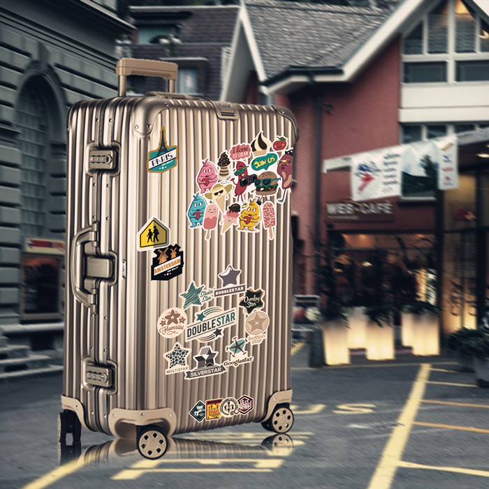 Set 5 tờ Sticker dán Vali dễ thương
