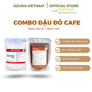 Combo đậu đỏ cafe tẩy da chết dưỡng trắng sáng dưỡng ẩm cho da body Ozuna Việt Nam