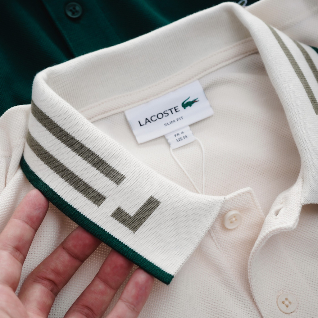 Áo Polo Nam LCST Ngắn Tay Cổ Kẻ PL55, Form slim, vải cotton pique vô cùng mềm xịn, vải đanh chuẩn, Hàng VNXK