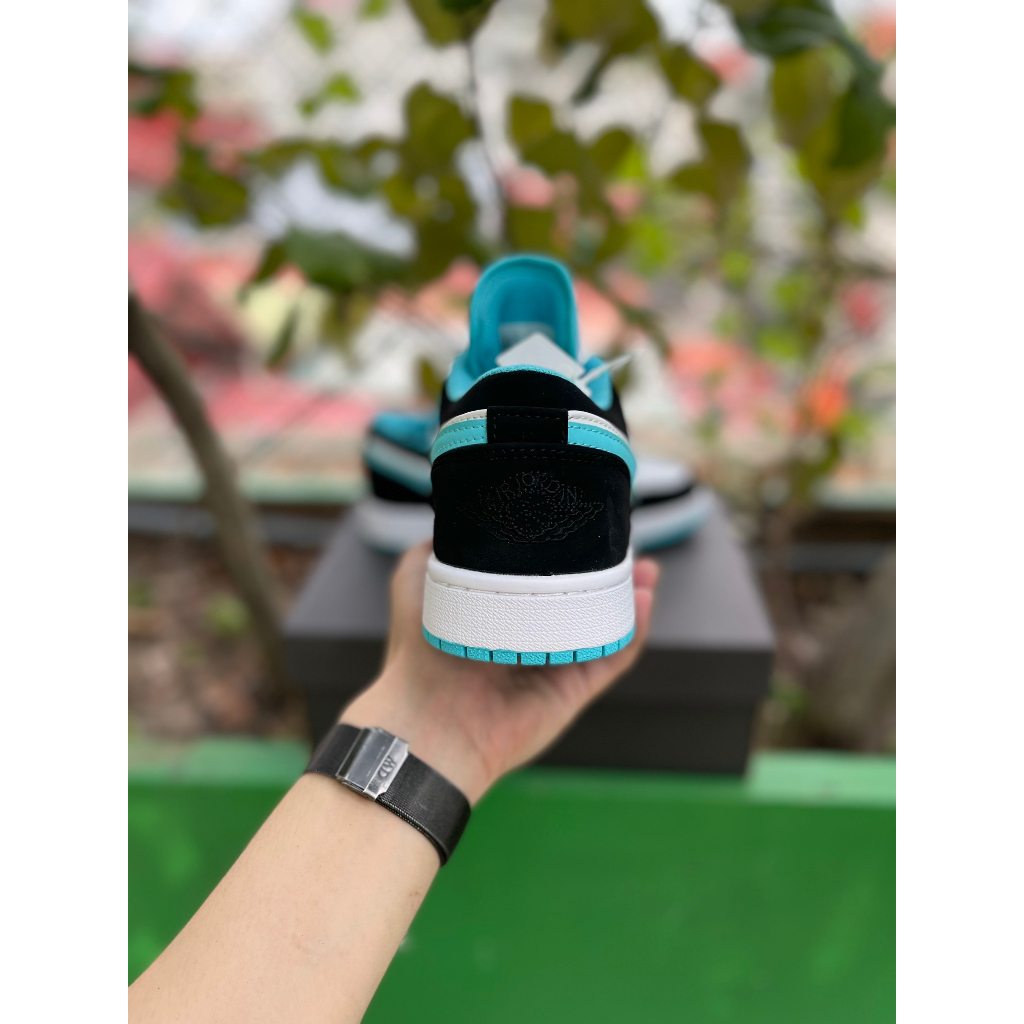 Giày sneaker Jordan Xanh Ngọc cổ thấp, Giày JD Jordan 1 low Nam Nữ Thời Trang Full Box