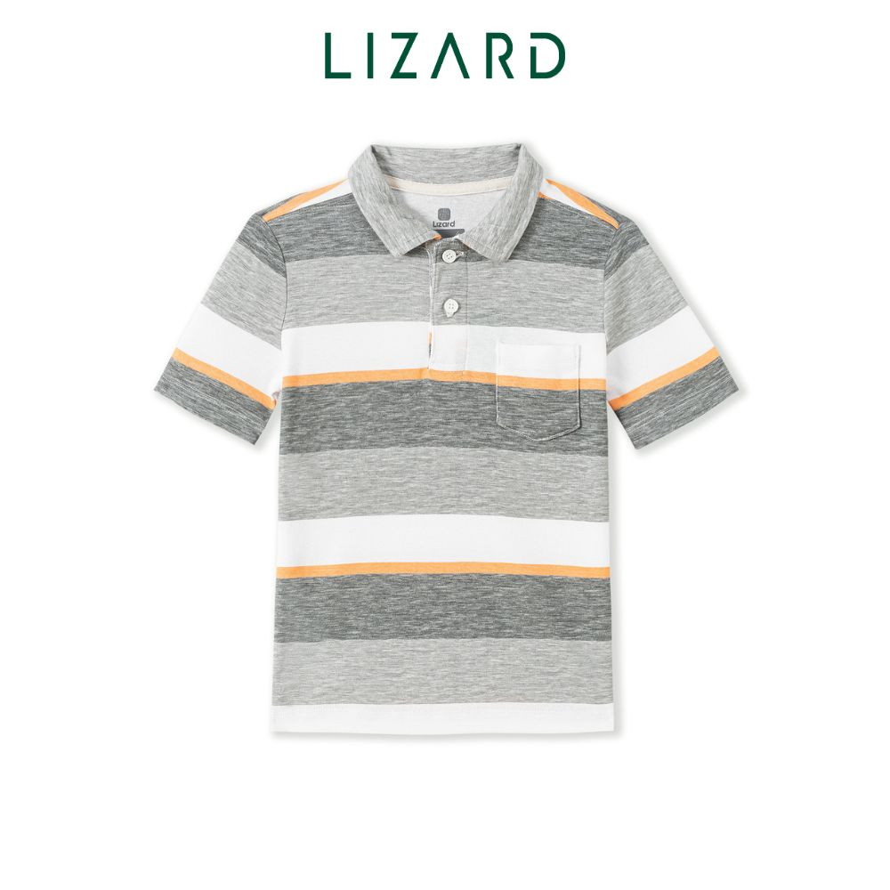 Áo thun polo bé trai Lizard 100% cotton cao cấp co giãn 4 chiều năng động cho bé - 5SS23-004