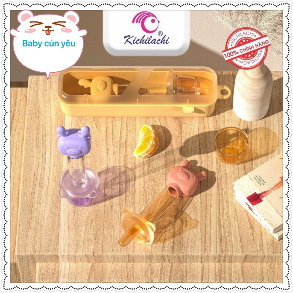 [KÈM HỘP ĐỰNG]Dụng cụ cho bé uống thuốc uống sữa chống sặc có đầu silicon mềm, ống bón sữa cho bé