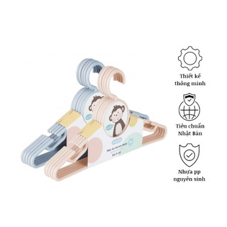 Set 5 móc áo trẻ em Inochi hình khỉ con