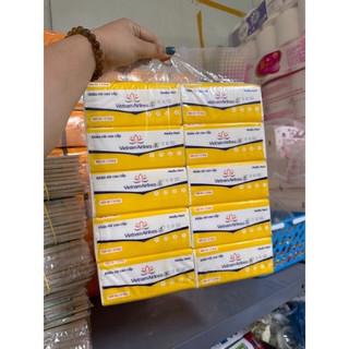 Túi 10 gói giấy rút lụa cao cấp. 3 lớp 300 tờ.