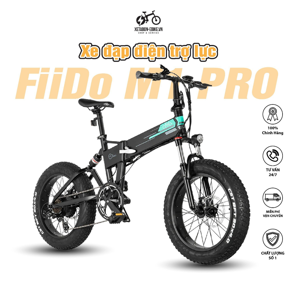 Xe đạp điện trợ lực FiiDo M1 PRO, Xe đạp thể thao - Bánh béo 20.4 ich - Chính hãng bảo hành 12 tháng