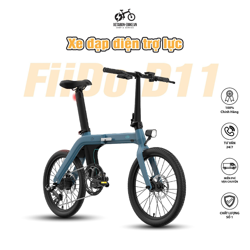 Xe đạp điện trợ lực FiiDO D11 - Xe đạp gấp gọn - Động cơ 250W - Bảo hành chính hãng 1 năm.