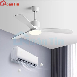 Quạt Trần Đèn Led 3 Cánh ABS Trang Trí Sảnh Phòng Khách Cao Cấp VF14 Ngân Tin (Tặng kèm remote điều khiển từ xa)