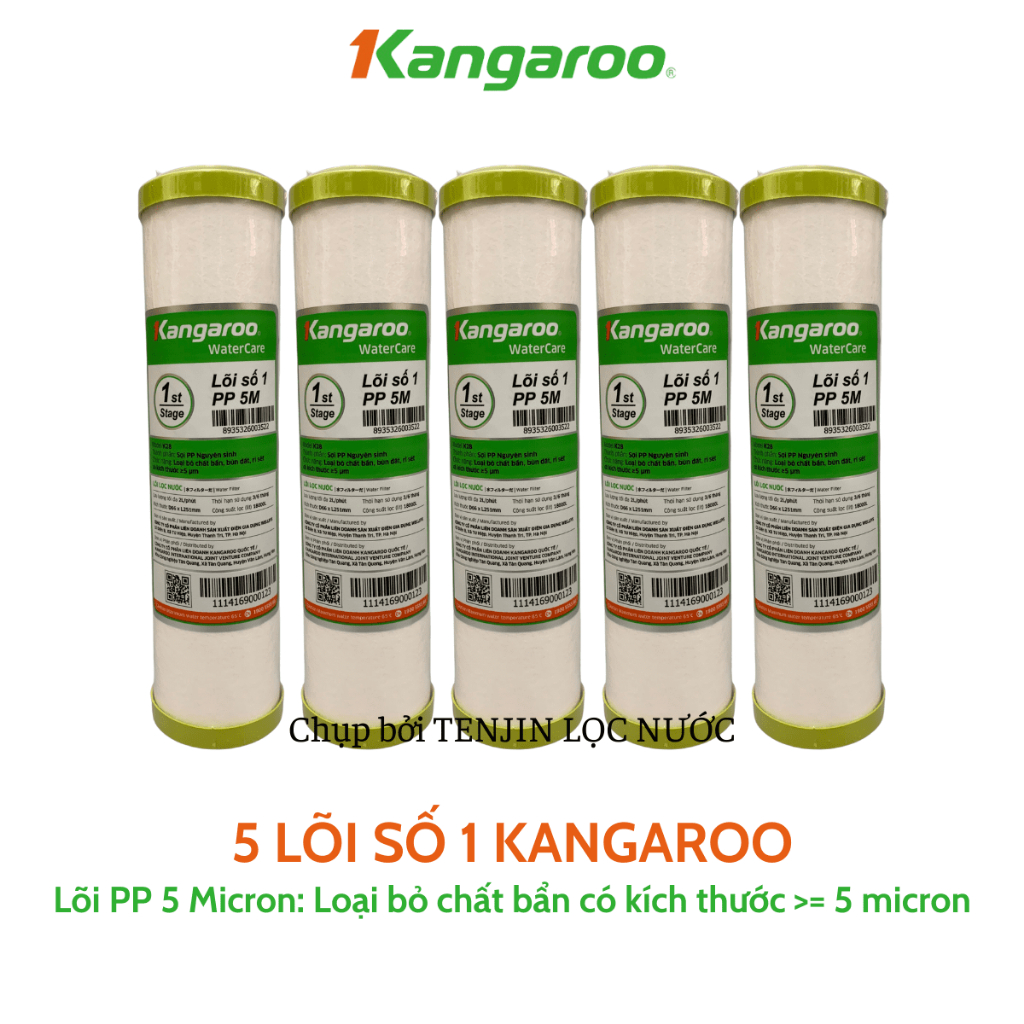 Combo 5 Lõi Lọc Thô Số 1 2 3 KANGAROO Chính Hãng