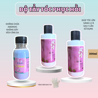 Bộ tẩy tóc 150g - 300g dành cho cả nam và nữ + kem nâng tone lv 6 - 200ml , thuốc tẩy tóc tại nhà