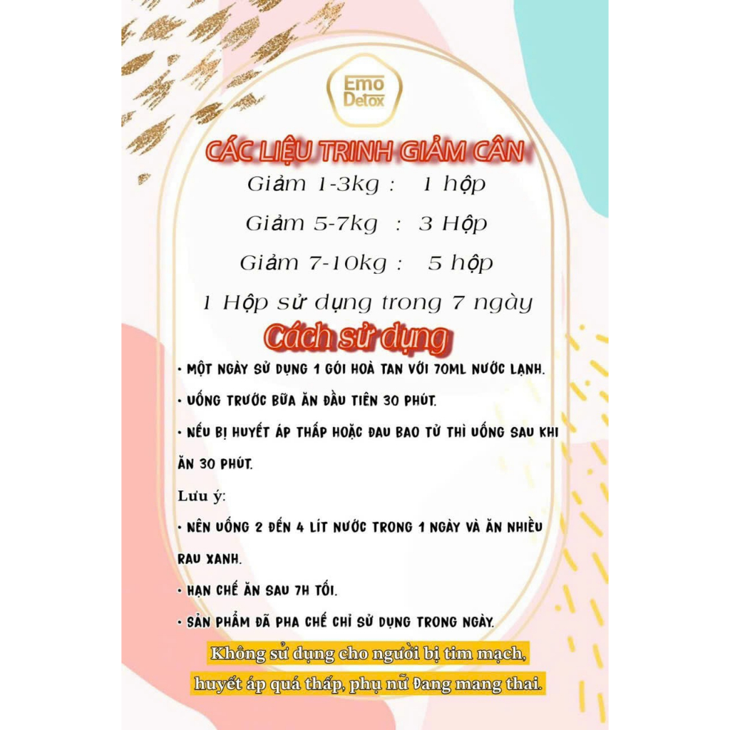 Emoslim cà phê, cà phê hòa tan giảm cân emo detox coffee hỗ trợ đốt cháy calo, đào thải mỡ, thanh lọc cơ thể