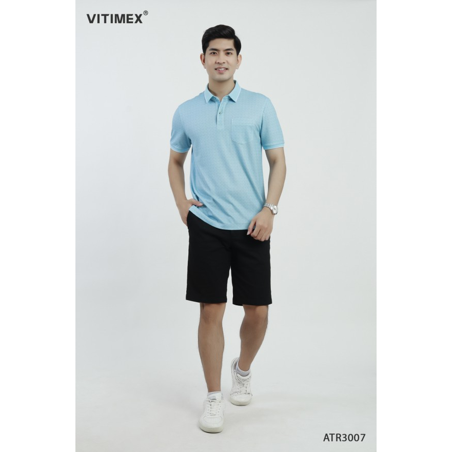 Áo thun nam Polo VITIMEX sợi Tre mềm mượt thoáng khí ATR3007