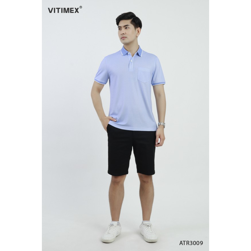 Áo thun nam Polo VITIMEX sợi Tre mềm mượt thoáng khí ATR3009