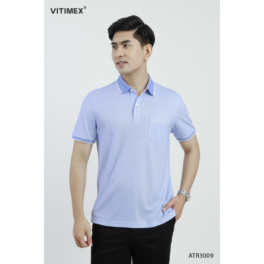 Áo thun nam Polo VITIMEX sợi Tre mềm mượt thoáng khí ATR3009