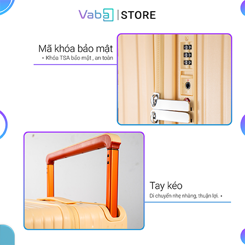 Vali kéo Vaba Querencia size 24 bền đẹp