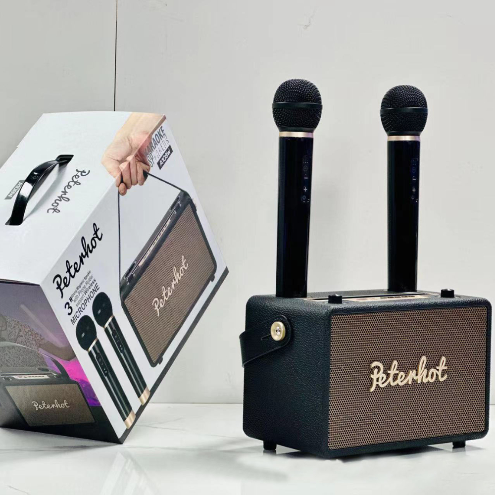 Loa Karaoke Bluetooth Peterhot A108W A106W Kèm Mic Không Dây Hát Cực Hay Âm Thanh Chân Sắc Sảo Trong Trẻo