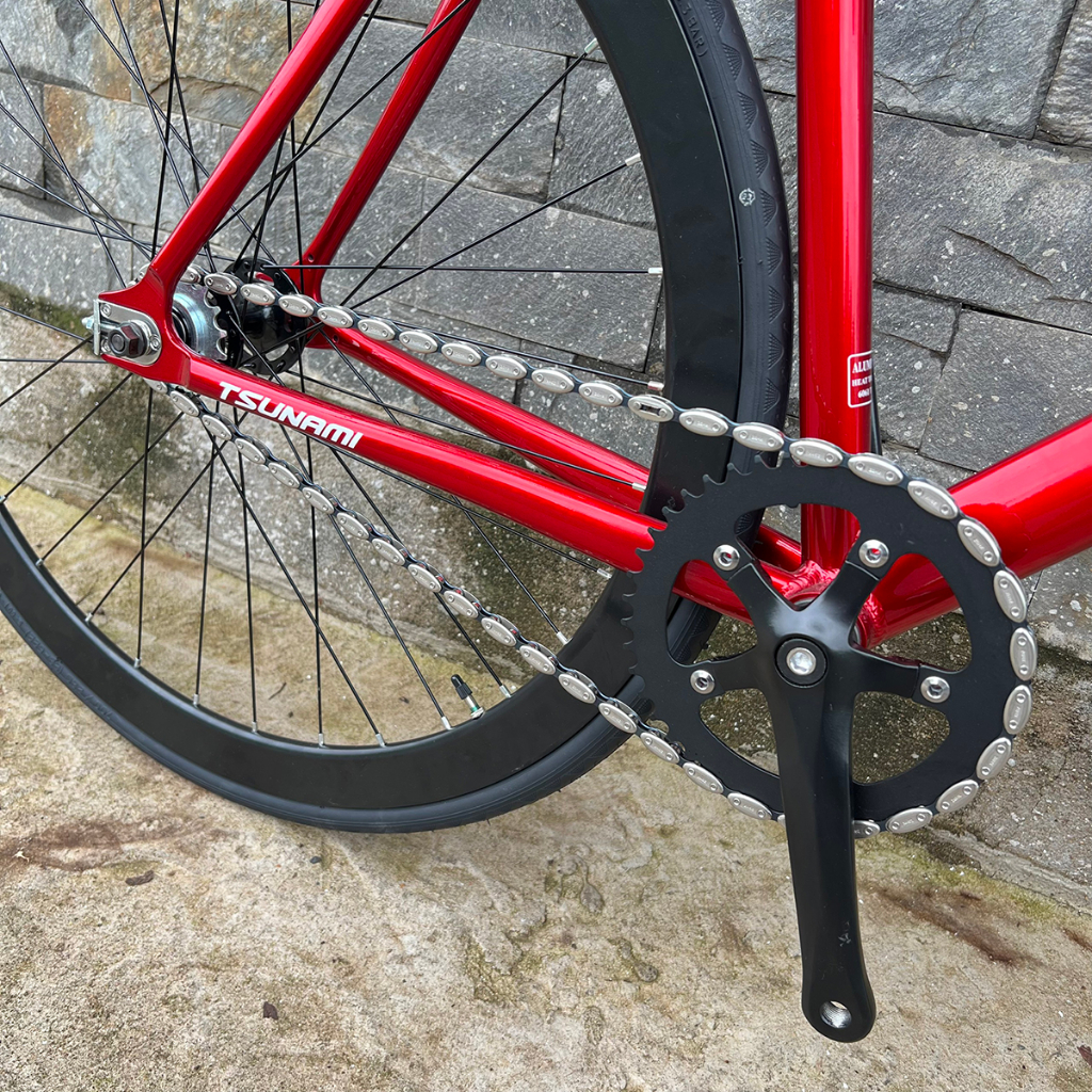 Xe đạp fixed gear TSUNAMI SNM100 cơ bản - Màu đỏ