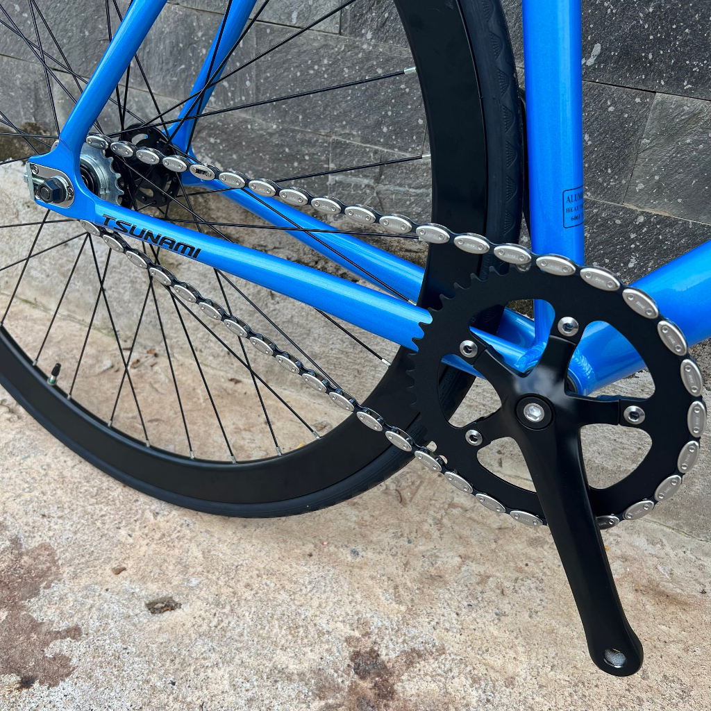 Xe đạp fixed gear TSUNAMI SNM100 cơ bản - Xanh dương nhạt