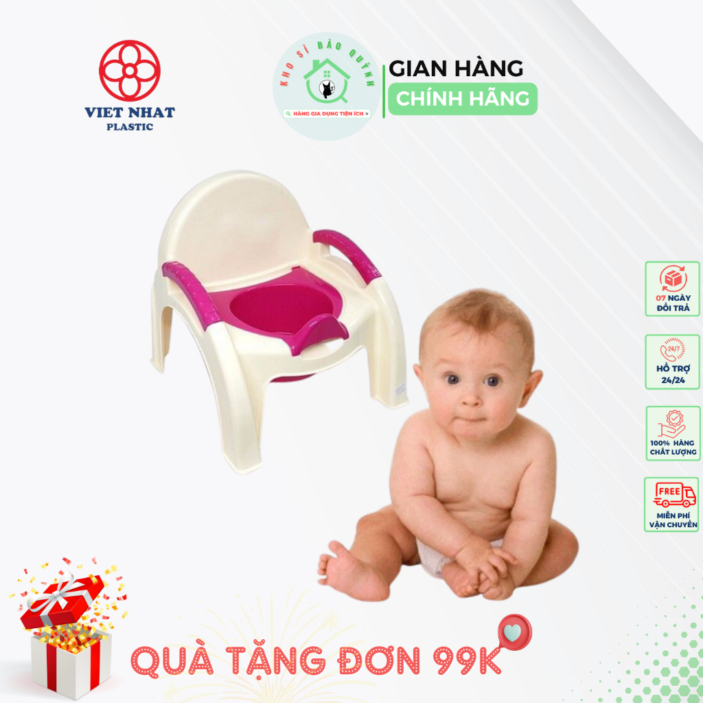 Bô ghế cho bé đi vệ sinh dạng ghế 3091 Việt Nhật - Ghế bô cho bé đi vệ sinh tiện lợi